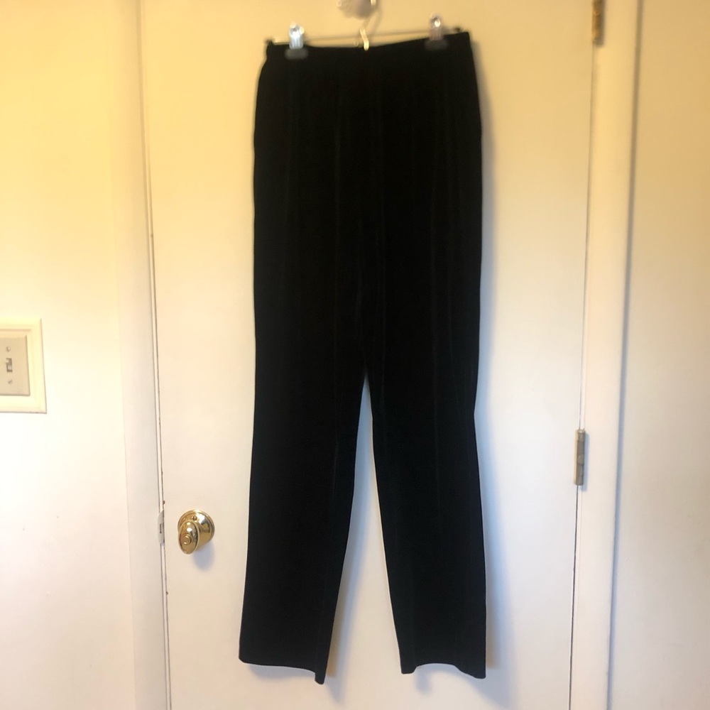 Black velvet Lands End pants
